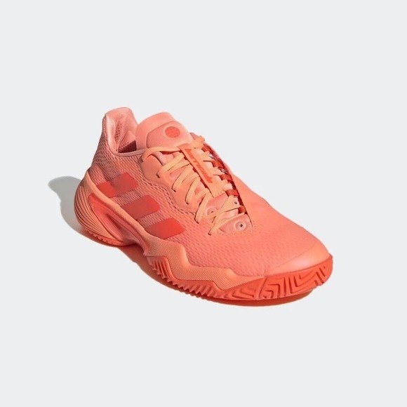 WOMEN'S adidas Barricade Orange Tennis Shoes GW3816 - Picture 1 of 11